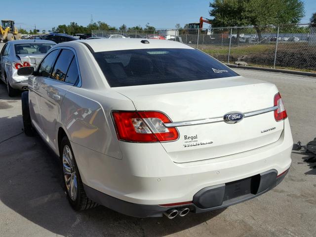 1FAHP2FW3AG158188 - 2010 FORD TAURUS WHITE photo 3