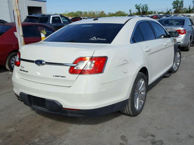 1FAHP2FW3AG158188 - 2010 FORD TAURUS WHITE photo 4