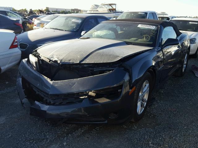 2G1FB3D33E9289407 - 2014 CHEVROLET CAMARO LT GRAY photo 2