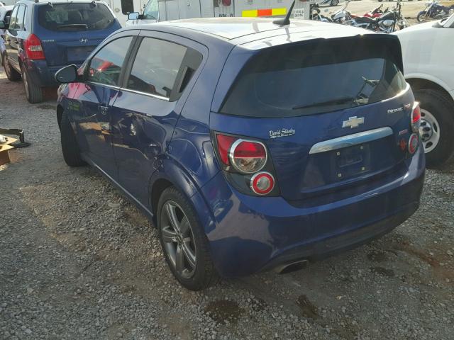 1G1JG6SB8E4116881 - 2014 CHEVROLET SONIC RS BLUE photo 3