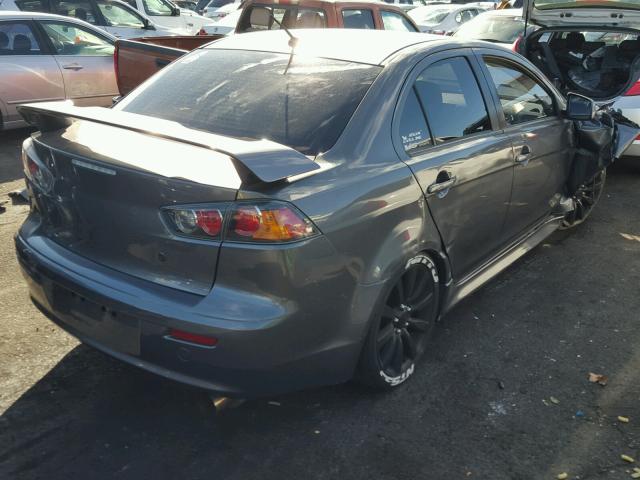 JA32U8FW8BU021289 - 2011 MITSUBISHI LANCER GTS GRAY photo 4