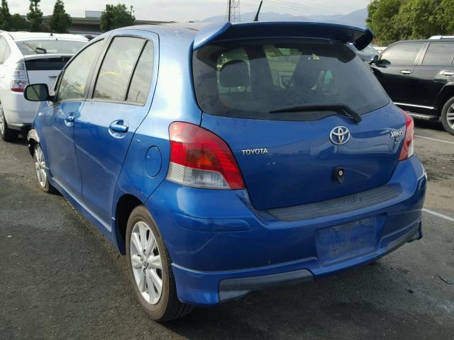 JTDKT903295258776 - 2009 TOYOTA YARIS BLUE photo 3