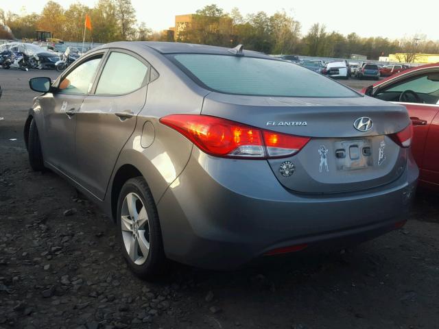 5NPDH4AE7DH360435 - 2013 HYUNDAI ELANTRA GL GRAY photo 3