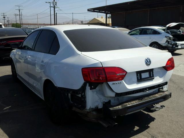 3VW2K7AJ1EM320898 - 2014 VOLKSWAGEN JETTA BASE WHITE photo 3