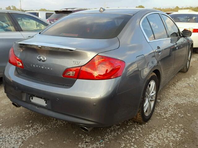 JN1CV6AP3DM723209 - 2013 INFINITI G37 BASE GRAY photo 4