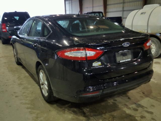 3FA6P0H76GR190720 - 2016 FORD FUSION SE BLACK photo 3