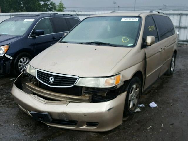 2HKRL18741H524813 - 2001 HONDA ODYSSEY EX GOLD photo 2