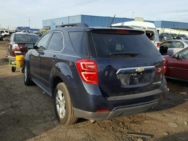 2GNALCEK6G1108152 - 2016 CHEVROLET EQUINOX LT BLUE photo 3