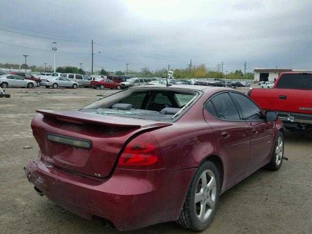 2G2WC58C581164703 - 2008 PONTIAC GRAND PRIX MAROON photo 4