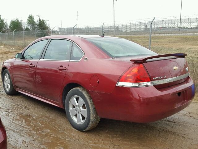 2G1WT57K391202105 - 2009 CHEVROLET IMPALA 1LT RED photo 3