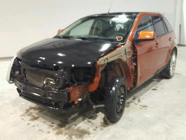 2FMDK48C77BB17709 - 2007 FORD EDGE ORANGE photo 2