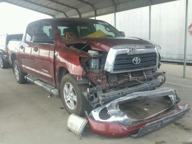 5TFEV54137X029050 - 2007 TOYOTA TUNDRA CRE BURGUNDY photo 1