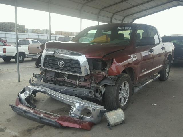 5TFEV54137X029050 - 2007 TOYOTA TUNDRA CRE BURGUNDY photo 2