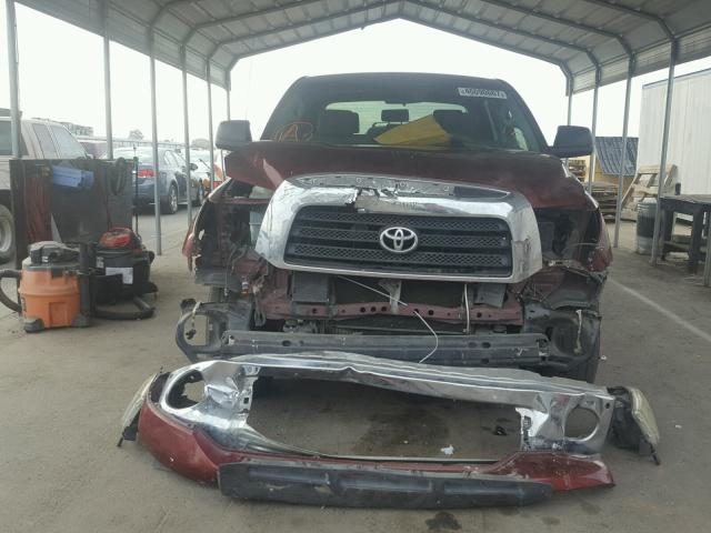 5TFEV54137X029050 - 2007 TOYOTA TUNDRA CRE BURGUNDY photo 9