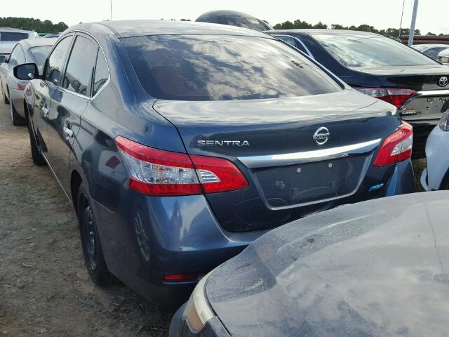 3N1AB7AP2DL726733 - 2013 NISSAN SENTRA S BLUE photo 3