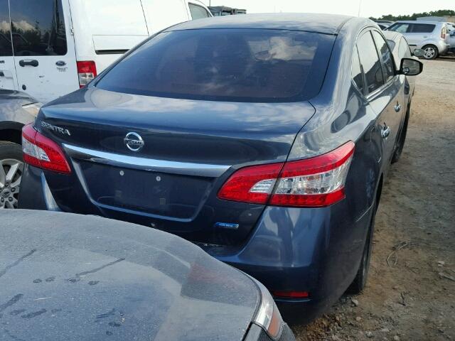 3N1AB7AP2DL726733 - 2013 NISSAN SENTRA S BLUE photo 4