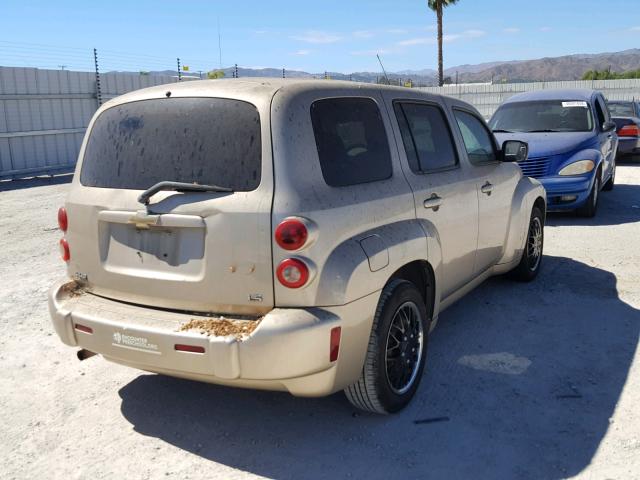 3GNDA13D38S534186 - 2008 CHEVROLET HHR LS GOLD photo 4