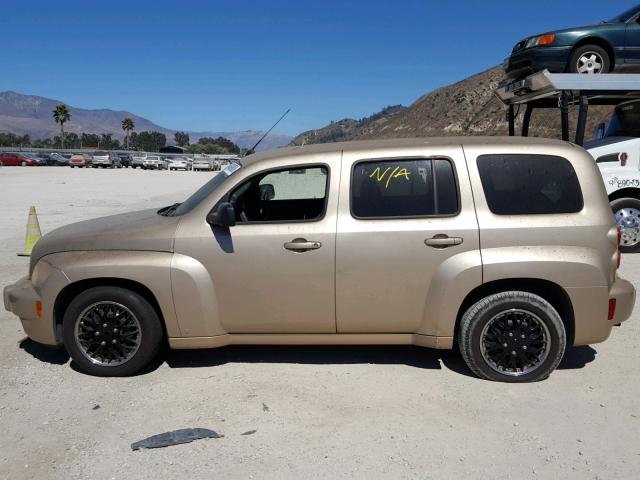 3GNDA13D38S534186 - 2008 CHEVROLET HHR LS GOLD photo 9
