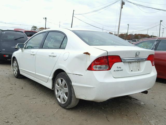 2HGFA1F56AH509069 - 2010 HONDA CIVIC LX WHITE photo 3