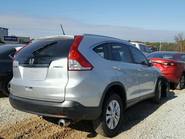 2HKRM4H79CH607980 - 2012 HONDA CR-V EXL SILVER photo 4