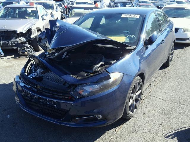 1C3CDFBB0FD330990 - 2015 DODGE DART SXT BLUE photo 2