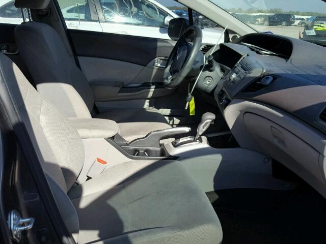 2HGFB2F8XCH608364 - 2012 HONDA CIVIC EX GRAY photo 5