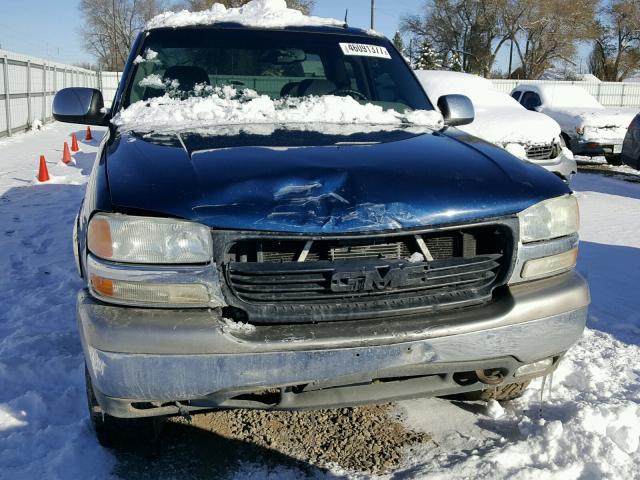 2GTEK19T621343941 - 2002 GMC NEW SIERRA BLUE photo 9