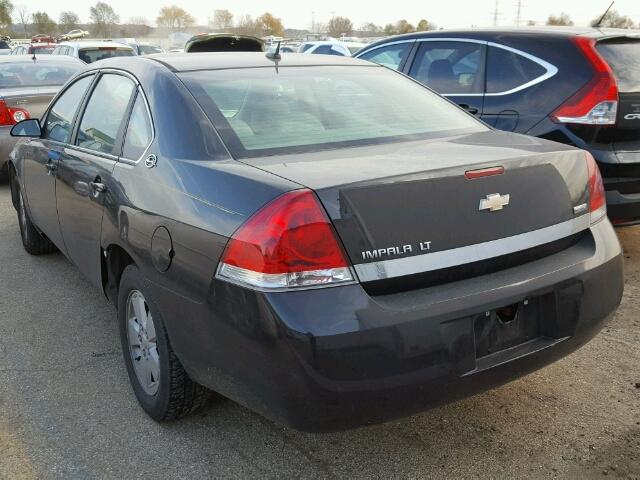 2G1WT58K889259477 - 2008 CHEVROLET IMPALA LT BLACK photo 3