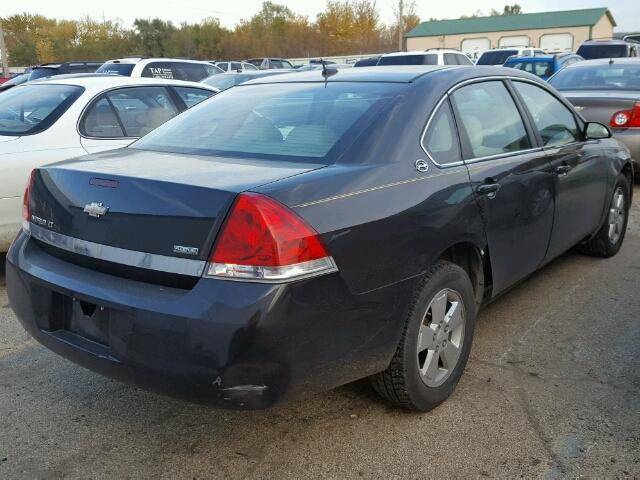 2G1WT58K889259477 - 2008 CHEVROLET IMPALA LT BLACK photo 4