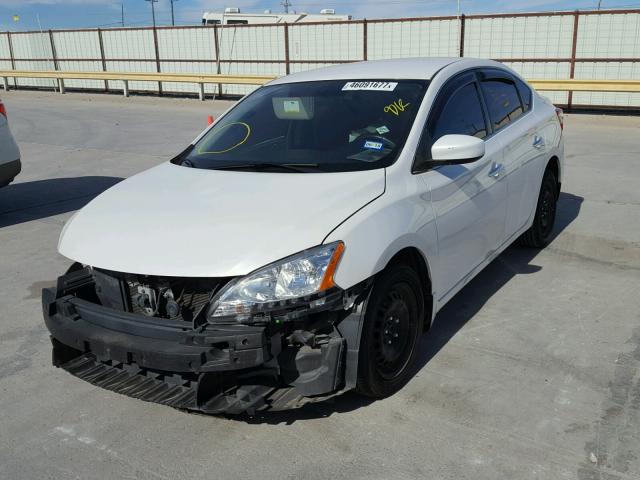 3N1AB7APXEL617907 - 2014 NISSAN SENTRA S WHITE photo 2