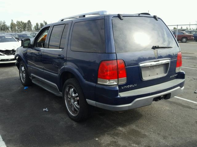 5LMEU68H14ZJ28328 - 2004 LINCOLN AVIATOR BLUE photo 3