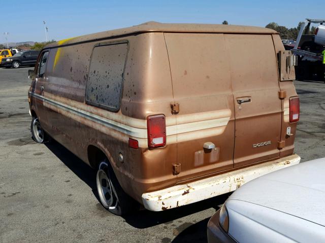 B21BF8X160583 - 1978 DODGE VAN BROWN photo 3