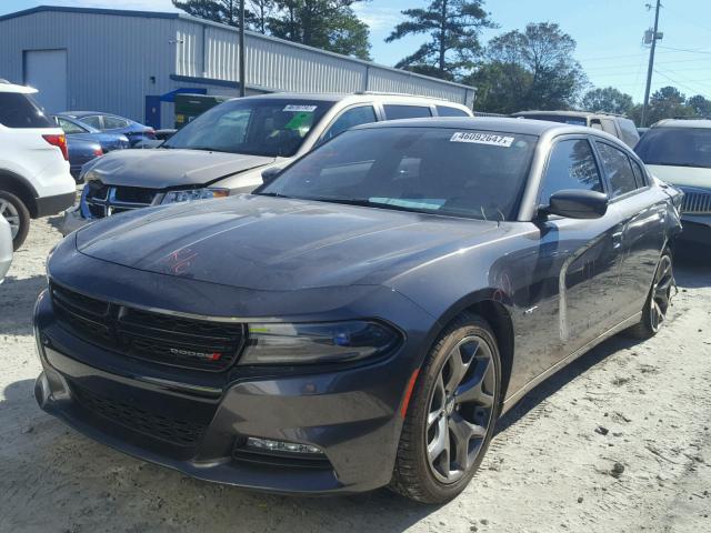 2C3CDXCT0FH866354 - 2015 DODGE CHARGER R/ GRAY photo 2