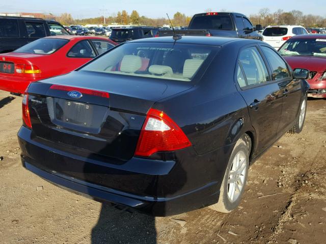 3FAHP0GA9BR219075 - 2011 FORD FUSION S BLACK photo 4