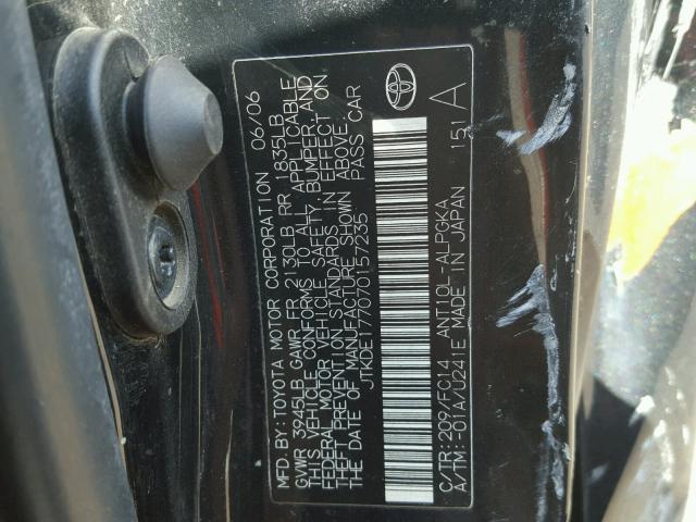 JTKDE177070157235 - 2007 TOYOTA SCION TC 黑色 照片 10