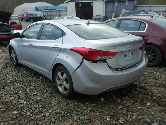 5NPDH4AE8DH351842 - 2013 HYUNDAI ELANTRA GL GRAY photo 3