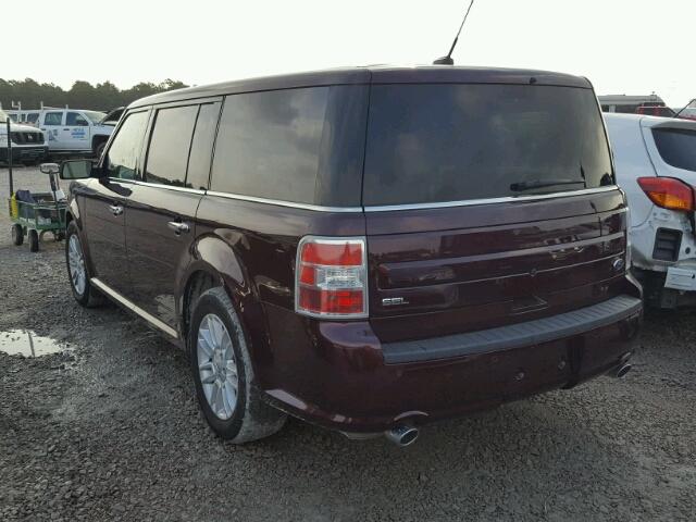 2FMGK5C84HBA00533 - 2017 FORD FLEX SEL PURPLE photo 3