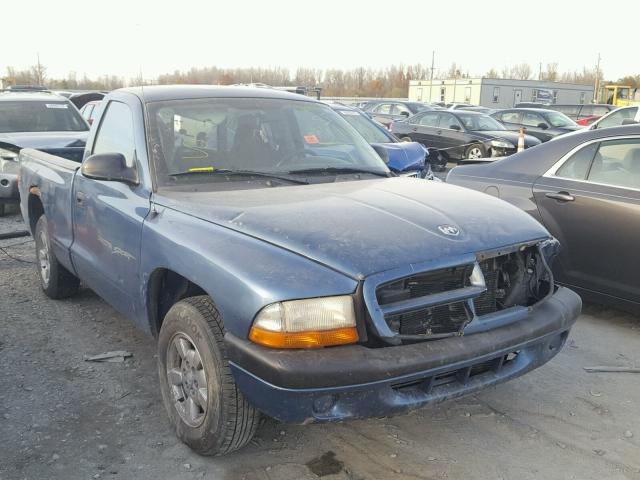 1B7FL36XX2S582414 - 2002 DODGE DAKOTA SPO BLUE photo 1