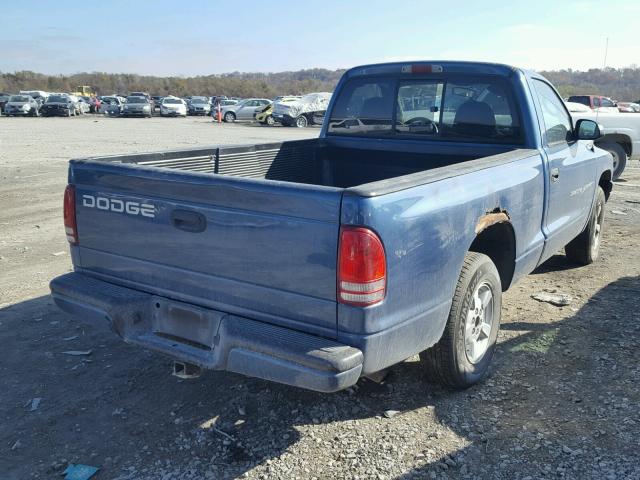 1B7FL36XX2S582414 - 2002 DODGE DAKOTA SPO BLUE photo 4