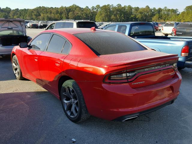 2C3CDXHG7FH731738 - 2015 DODGE CHARGER SX RED photo 3