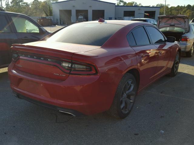 2C3CDXHG7FH731738 - 2015 DODGE CHARGER SX RED photo 4