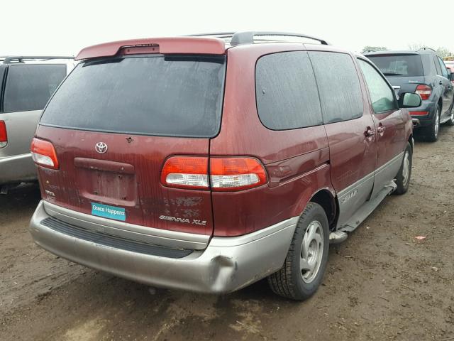 4T3ZF13C13U522802 - 2003 TOYOTA SIENNA LE BURGUNDY photo 4