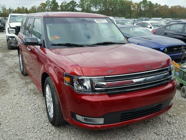 2FMGK5C82GBA11707 - 2016 FORD FLEX SEL RED photo 1