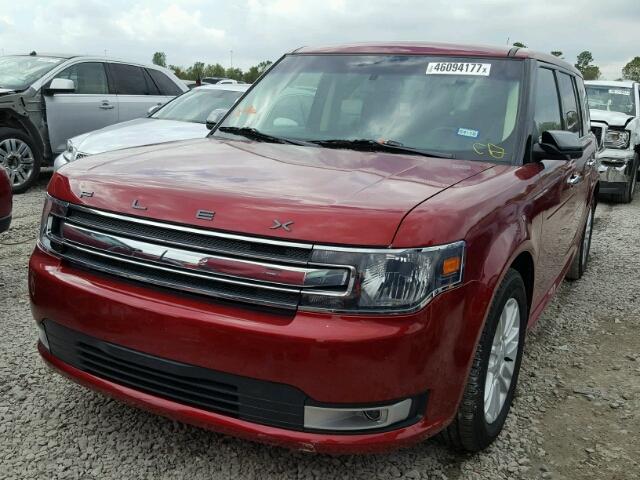 2FMGK5C82GBA11707 - 2016 FORD FLEX SEL RED photo 2