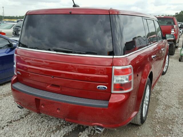 2FMGK5C82GBA11707 - 2016 FORD FLEX SEL RED photo 4