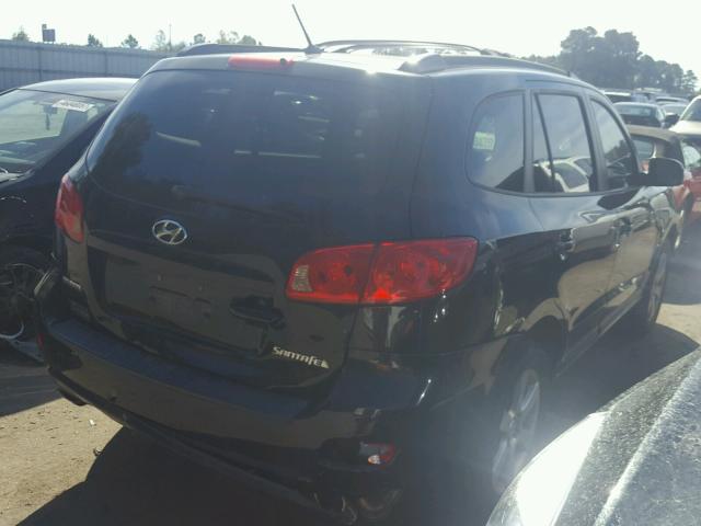 5NMSH13E77H020948 - 2007 HYUNDAI SANTA FE S BLACK photo 4