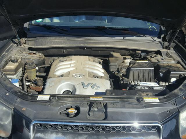 5NMSH13E77H020948 - 2007 HYUNDAI SANTA FE S BLACK photo 7