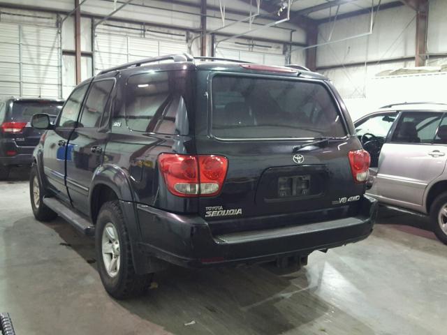 5TDBT44A95S235141 - 2005 TOYOTA SEQUOIA SR BLACK photo 3