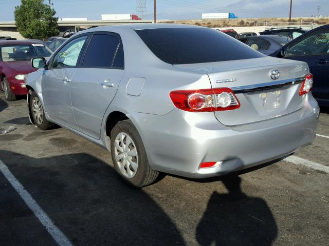 JTDBU4EE5B9133893 - 2011 TOYOTA COROLLA BA SILVER photo 3