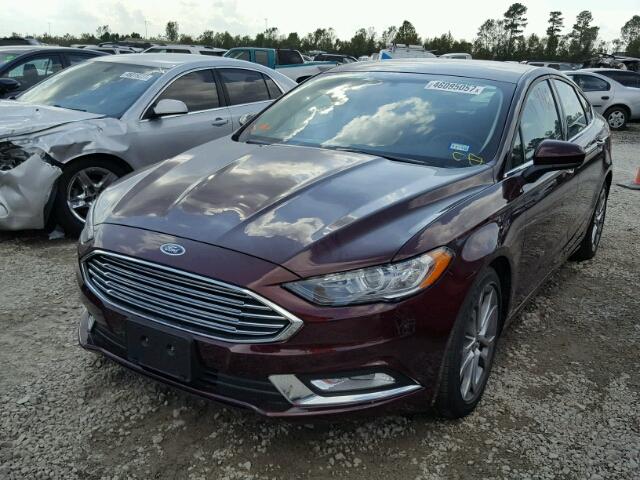 3FA6P0H74HR254433 - 2017 FORD FUSION SE PURPLE photo 2